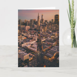 Sunset Over San Francisco Financial District Karte
