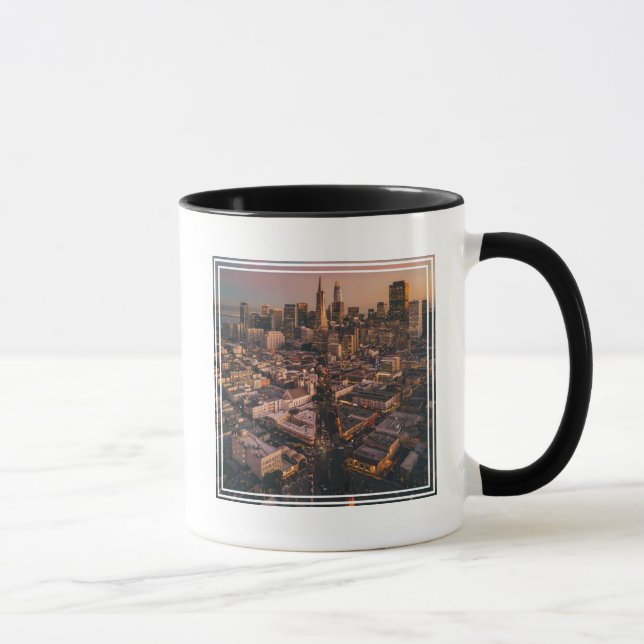 Sunset Over San Francisco Financial District Tasse (Rechts)