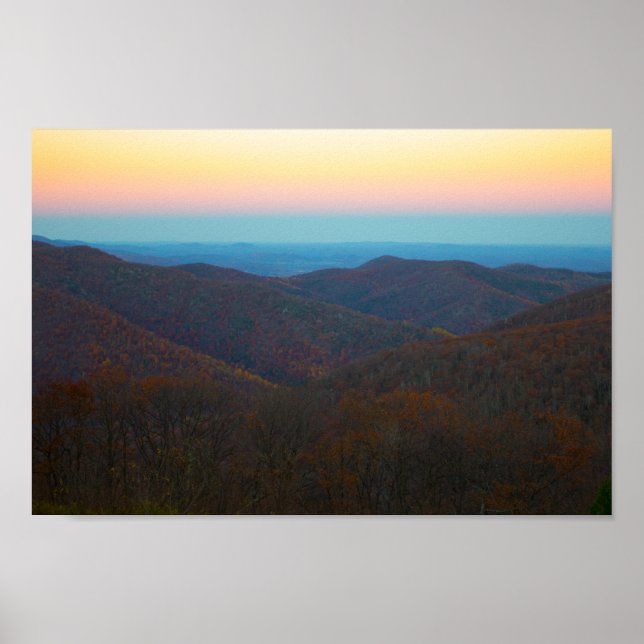 Sunset over Shenandoah National Park, Virginia Poster (Vorne)