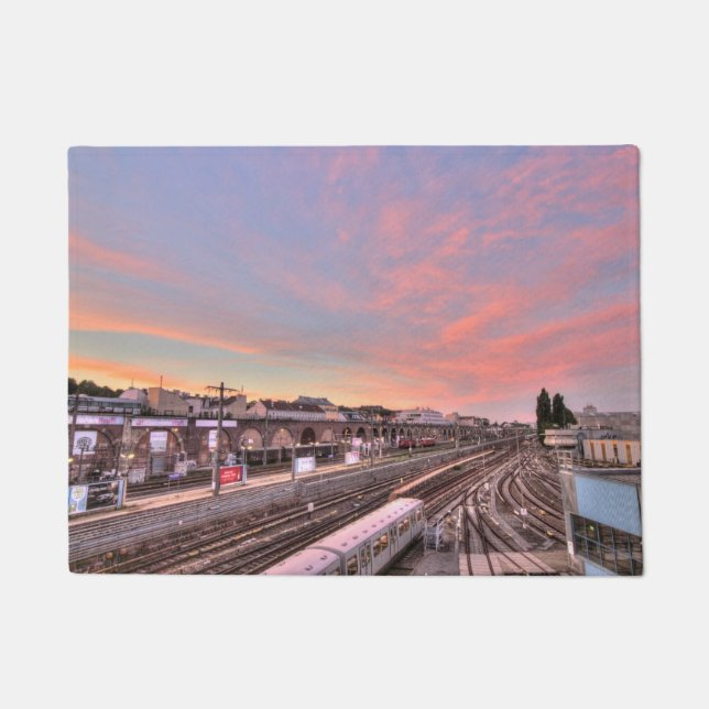 Sunset Over Spittelau, Wien Österreich Fußmatte (Vorderseite)