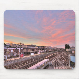 Sunset Over Spittelau, Wien Österreich Mousepad