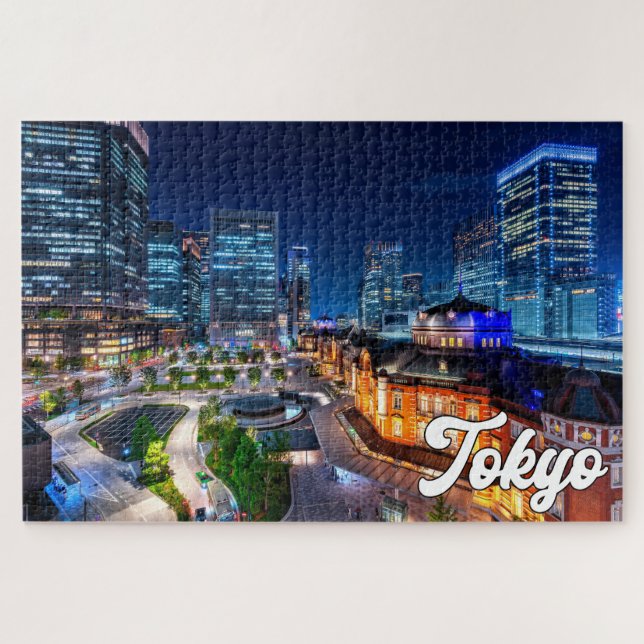 Sunset Over Tokio, Japan Puzzle (Horizontal)