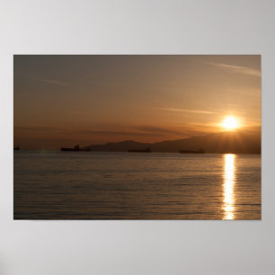 Sunset over Vancouver Bay - Kanada Poster