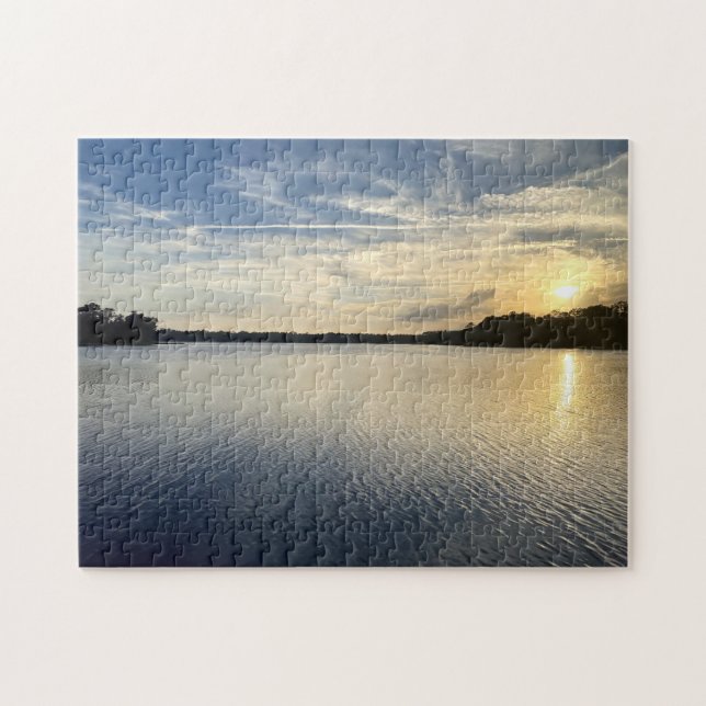 Sunset Over Wildcat Lake Puzzle (Horizontal)