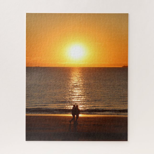 "Sunset-Paar" Fotografie Puzzle (Vertikal)