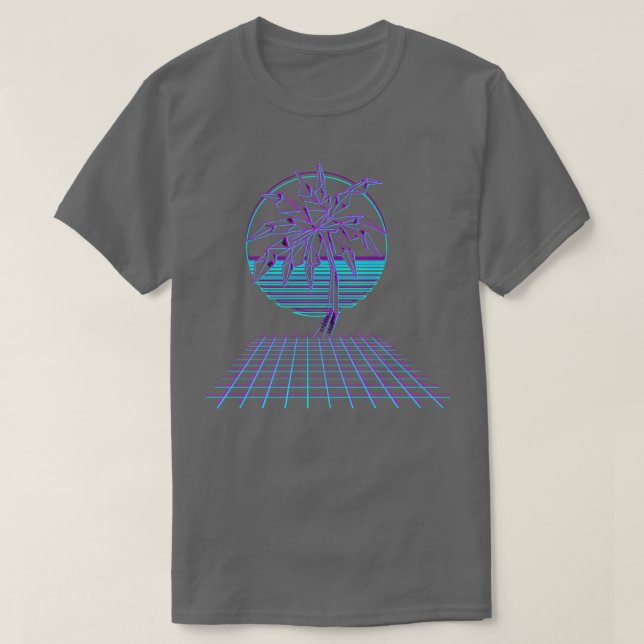 Sunset Palm Grid T-Shirt (Design vorne)