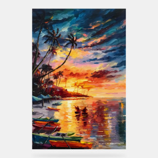 Sunset Paradise Glow Acrylschild