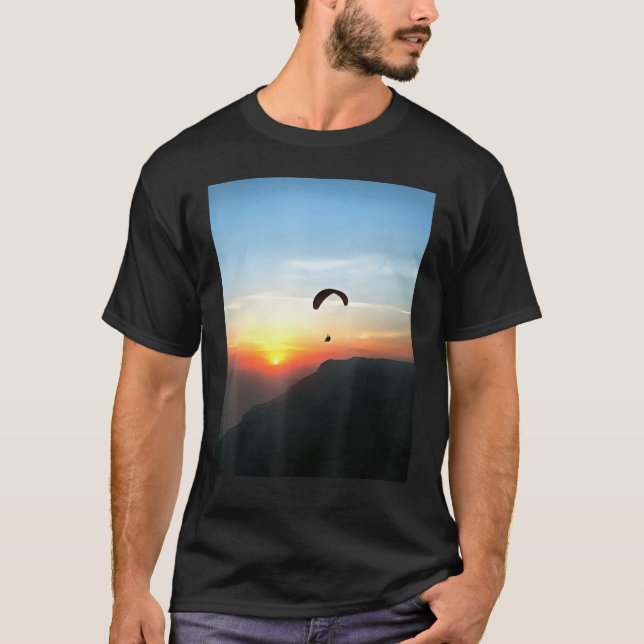 Sunset Paraglide Wanderlust Extreme Sport 1 T-Shirt (Vorderseite)