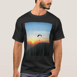 Sunset Paraglide Wanderlust Extreme Sport Art T-Shirt