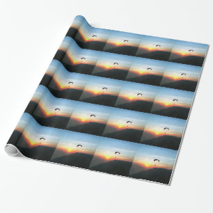 Sunset Paraglide Wanderlust Extreme Sportart Geschenkpapier