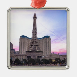 Sunset Paris Las Vegas Tour Eiffel Fake Silbernes Ornament