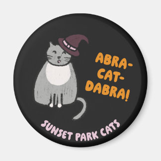 Sunset Park Cats Halloween Magnet Hexe Asche