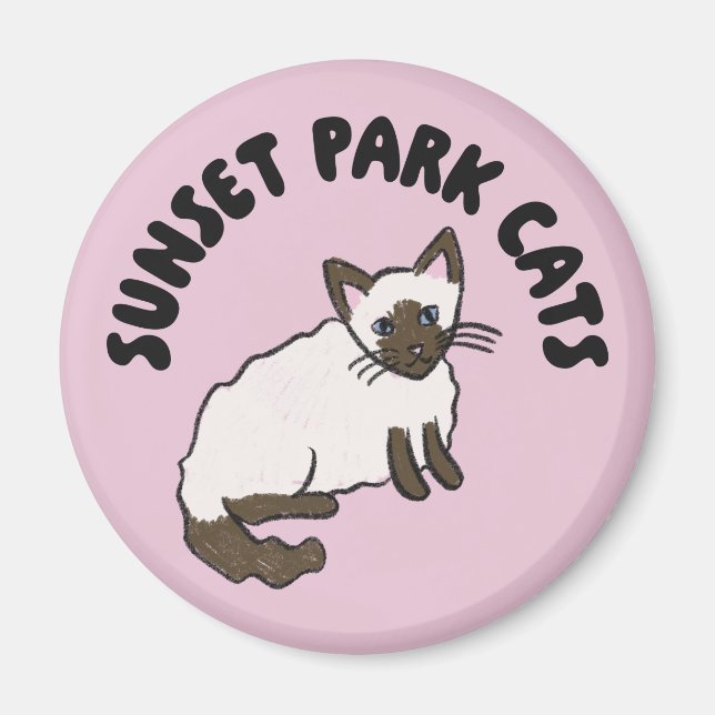 Sunset Park Cats | Magnet | Almond Rescue Cat  (Vorne)