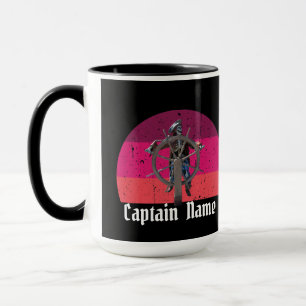Sunset Party Pirate Skeleton Captain Tasse