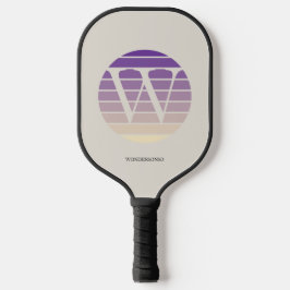 Sunset Pastel Monogram Personalized Pickleball Schläger