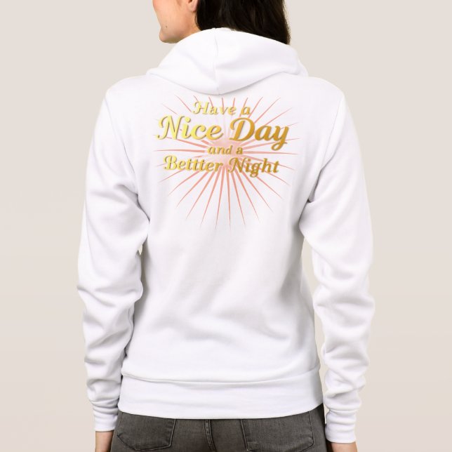 Sunset Peace Wear: Better Night Gold Script Achemp Hoodie (Rückseite)
