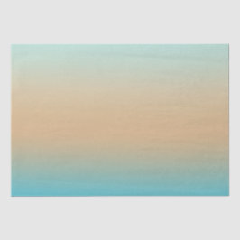 Sunset Peach Aqua Ombre Seidenpapier