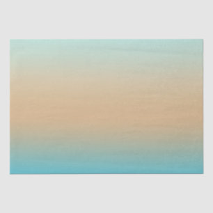 Sunset Peach Aqua Ombre Seidenpapier