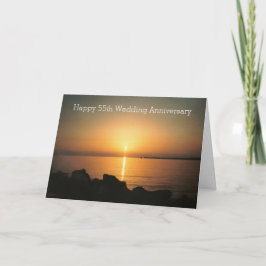 Sunset Personalisiert 55. Hochzeitstag Karte
