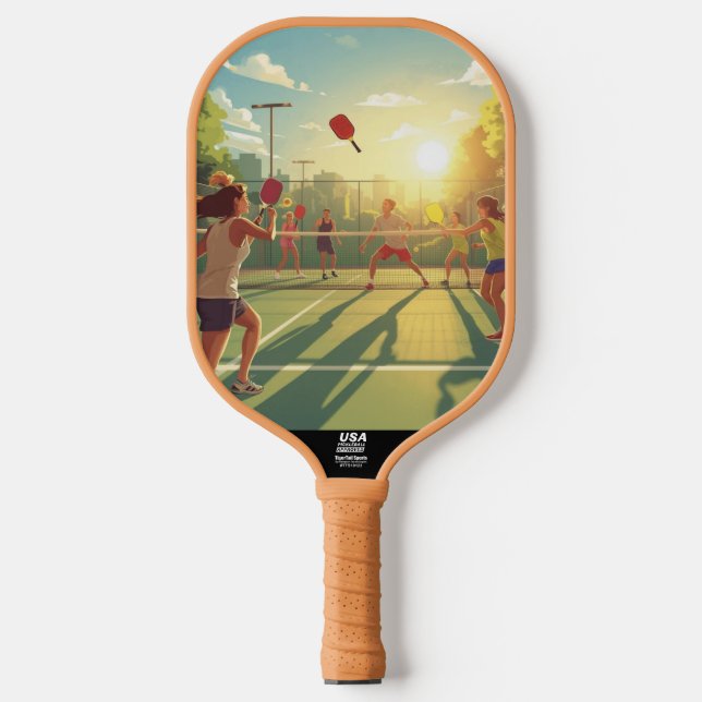 Sunset Pickleball Match Paddle (Vorderseite)