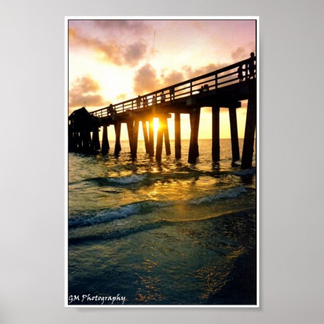 Sunset Pier Poster (Vorne)