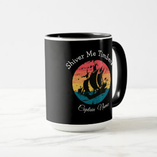 Sunset Pirate Party Ship Tasse