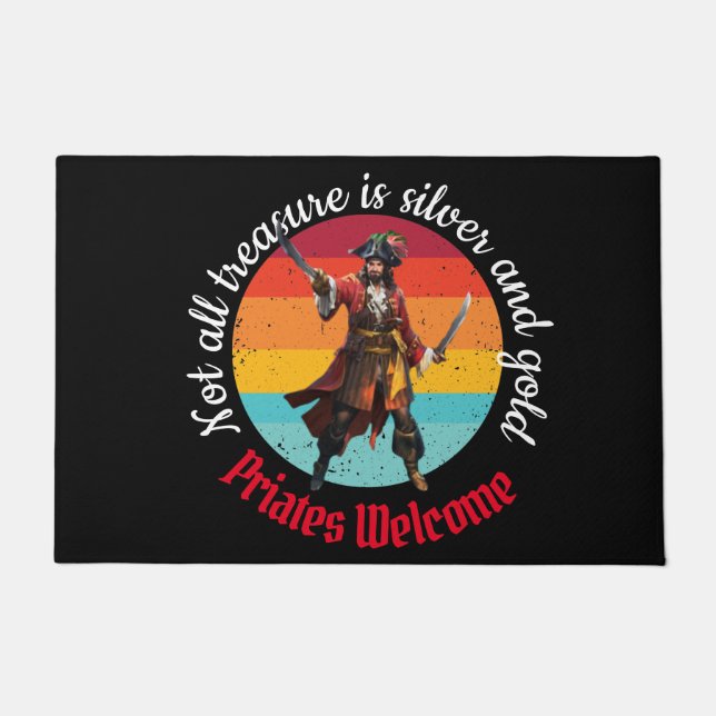 Sunset Pirate Party Willkommen Fußmatte (Vorderseite)