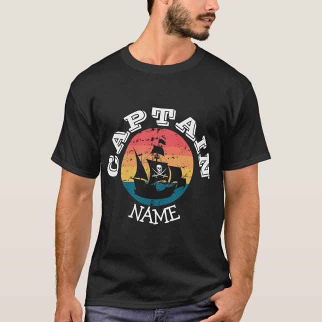 Sunset Piratenflagge Pirate Party Ship T - Shirt (Vorderseite)