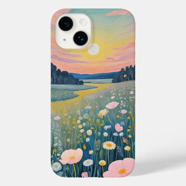 Sunset Poppies Case-Mate iPhone Hülle (Rückseite)