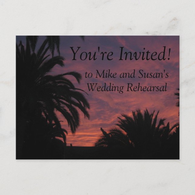 Sunset Postcard Einladungspostkarte (Vorderseite)