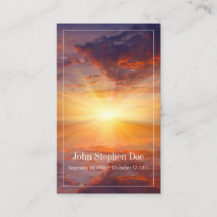 Sunset Prayer Card - ich bin kostenlos Visitenkarte