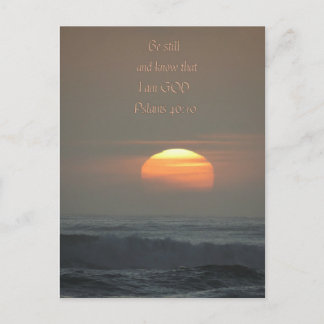 Sunset Psalms 46:10 Postkarte