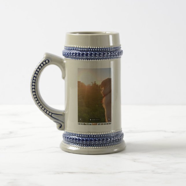 Sunset Puppy Beer Stein Bierglas (Links)