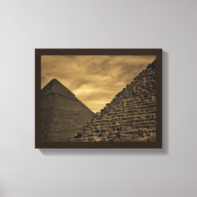 Sunset Pyramids Leinwanddruck (Vorderseite)