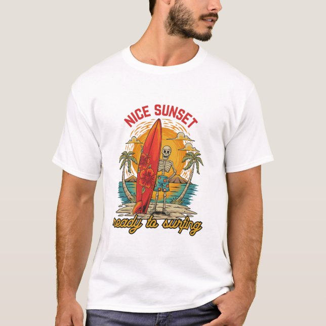 sunset ready to surfing  T-Shirt (Vorderseite)