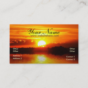 Sunset Reflection Business Card Visitenkarte