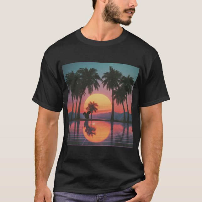 Sunset Reflections with Squirrel T-Shirt (Vorderseite)