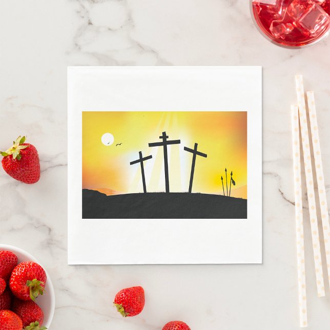 Sunset Religious Crosses Serviette (Von Creator hochgeladen)