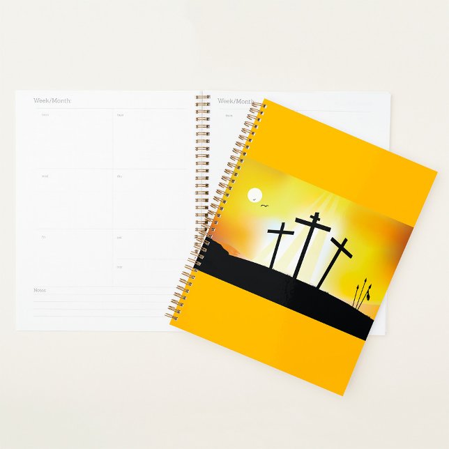 Sunset Religious Crosses Spiral Planner Planer (Von Creator hochgeladen)