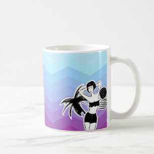 Sunset Resort Zickzack Print Kaffeetasse