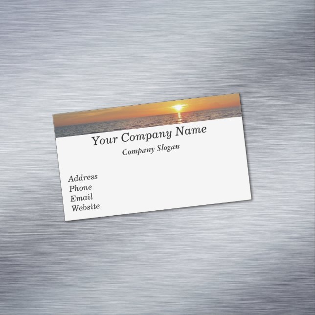 Sunset Retirement Business Card #12 Magnetische Visitenkarte (Beispiel)