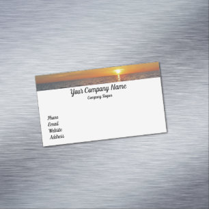 Sunset Retirement Business Card #12 Magnetische Visitenkarte