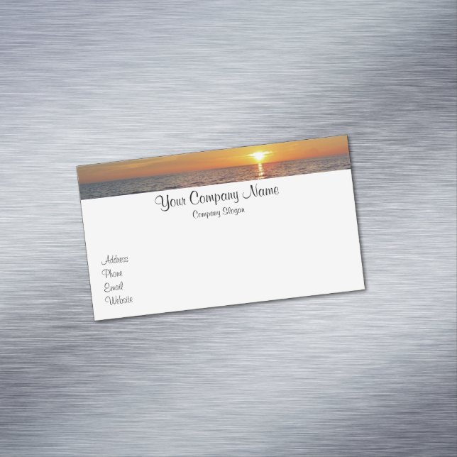 Sunset Retirement Business Card #12 Magnetische Visitenkarte (Beispiel)
