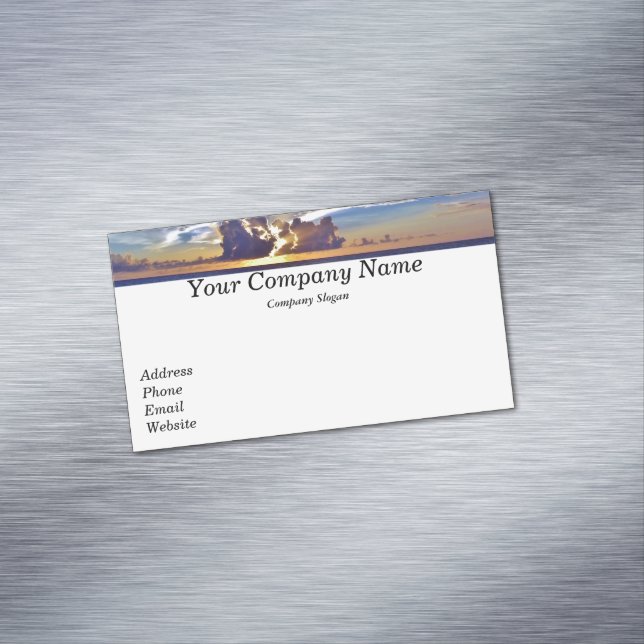 Sunset Retirement Business Card Magnetische Visitenkarte (Beispiel)