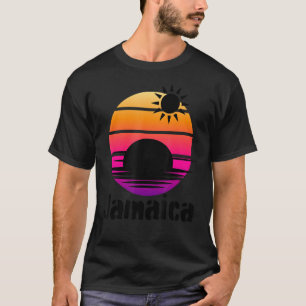 Sunset Retro Beach Cruise Sommerurlaub Jamaika T-Shirt