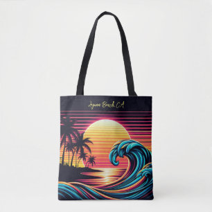 Sunset Retro Surf Wave
