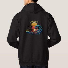 Sunset Retro Surf Wave Hoodie