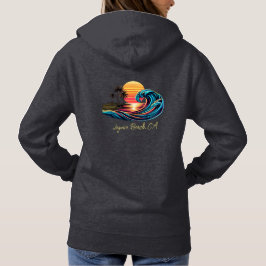 Sunset Retro Surf Wave Hoodie