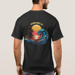 Sunset Retro Surf Wave T-Shirt