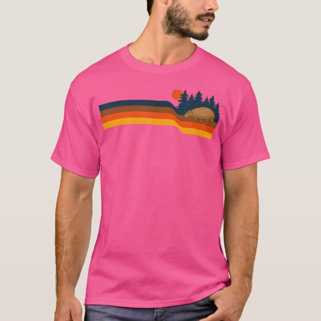 Sunset Riant Cavy Rodent Capybara T-Shirt (Vorderseite)